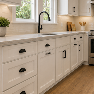 Double Dove White Kitchen Cabinets - Design Detail 4