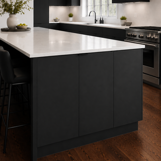 Frameless Matte Black Kitchen - homecabinets