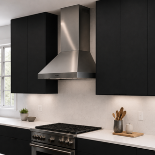Frameless Matte Black Kitchen - homecabinets