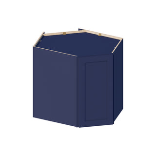 Navy Blue - 24"W × 30"H Diagonal Corner Wall Cabinet
