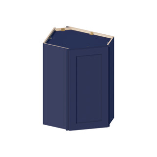 Navy Blue - 27"W × 36"H Diagonal Corner Wall Cabinet