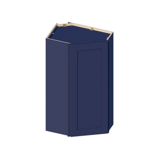 Navy Blue - 27"W × 42"H Diagonal Corner Wall Cabinet