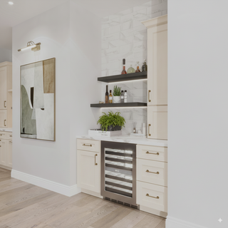 Double Dove White - 6"W × 36"H Open Shelf Wall End Cabinet