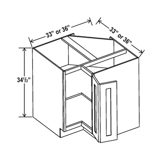 Treasure Chest - 33"W Lazy Susan Base Cabinet