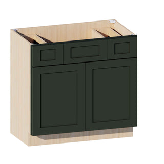 Aston Green - 36"W Centered-Sink Vanity Combo Cabinet