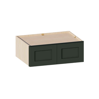 Aston Green - 33"W × 12"H Deep (24") Wall Bridge Cabinet