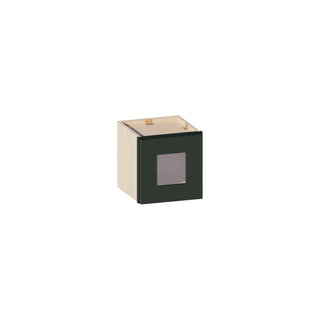 Aston Green - 12"W × 12"H Glass-Door Wall Cabinet