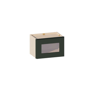Aston Green - 18"W × 12"H Glass-Door Wall Cabinet