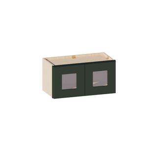 Aston Green - 24"W × 12"H Glass-Door Wall Cabinet