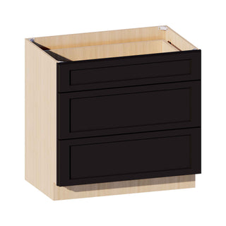 Iron Black - 36"W Drawer Base Cabinet