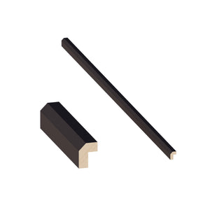 Iron Black - 2"W × 96"L Angled Light Rail Molding