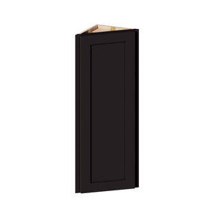 Iron Black - 12"W × 42"H Angled-End Wall Cabinet
