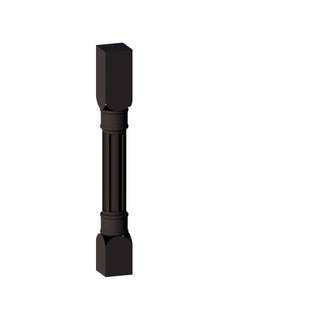 Iron Black - 3"W × 34-1/2"L Fluted Decorative Leg