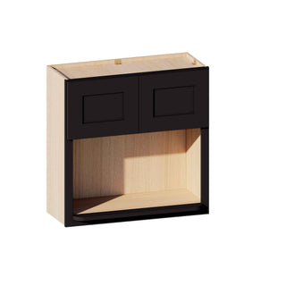 Iron Black - 30"W × 30"H Microwave Wall Cabinet