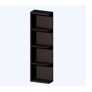 Iron Black - 6"W × 42"H Open Shelf Wall End Cabinet