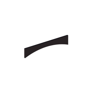 Iron Black - 6"W × 30"L Arched Valance