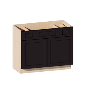 Iron Black - 42"W Centered-Sink Vanity Combo Cabinet