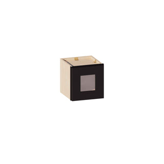 Iron Black - 12"W × 12"H Glass-Door Wall Cabinet