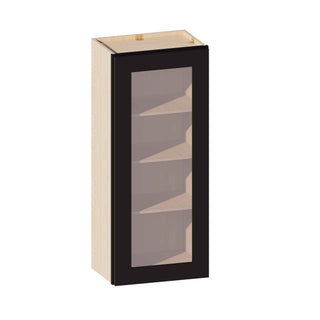 Iron Black - 18"W × 42"H Glass-Door Wall Cabinet