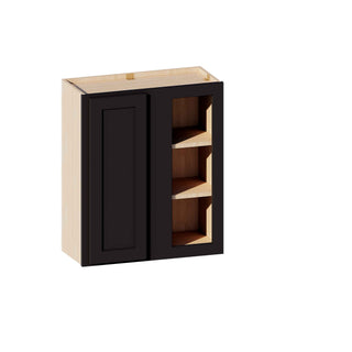 Iron Black - 24"W × 30"H Blind Corner Wall Cabinet