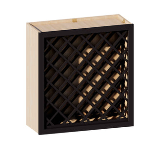 Iron Black - 24"W × 30"H Wine Rack Wall Cabinet