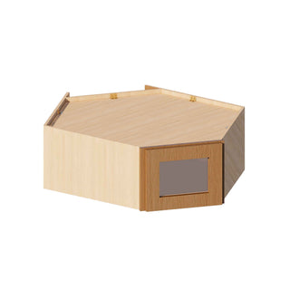 Treasure Chest - 24"W × 12"H Glass-Door Diagonal Corner Wall Cabinet