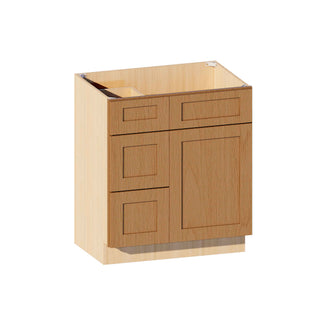 Treasure Chest - 30"W Offset-Sink Vanity Combo Cabinet (Drawer on Left)