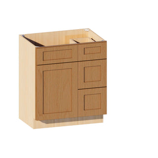 Treasure Chest - 30"W Offset-Sink Vanity Combo Cabinet (Drawer on Right)