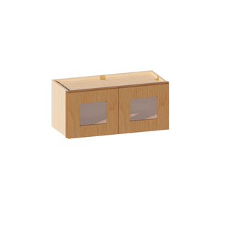 Treasure Chest - 27"W × 12"H Glass-Door Wall Cabinet