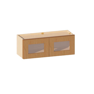 Treasure Chest - 33"W × 12"H Glass-Door Wall Cabinet