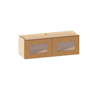 Treasure Chest - 36"W × 12"H Glass-Door Wall Cabinet