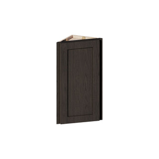Smokey Ash - 12"W × 30"H Angled-End Wall Cabinet