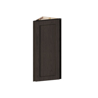 Smokey Ash - 12"W × 36"H Angled-End Wall Cabinet