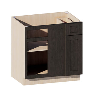 Smokey Ash - 33"W Blind Corner Base Cabinet