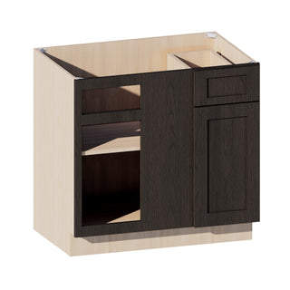 Smokey Ash - 36"W Blind Corner Base Cabinet