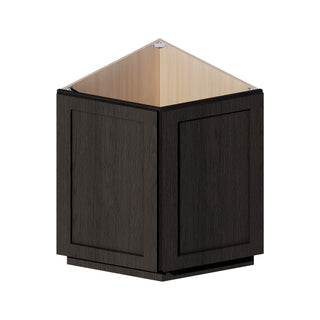 Smokey Ash - 24"W Angled-End Base Cabinet