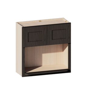Smokey Ash - 30"W × 30"H Microwave Wall Cabinet