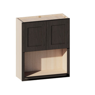 Smokey Ash - 30"W × 36"H Microwave Wall Cabinet