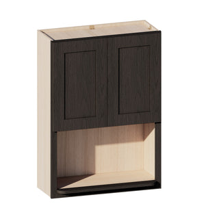 Smokey Ash - 30"W × 42"H Microwave Wall Cabinet