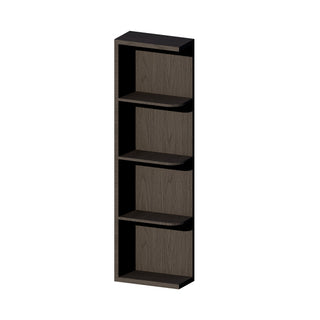 Smokey Ash - 6"W × 42"H Open Shelf Wall End Cabinet