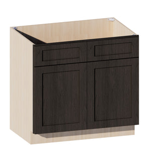 Smokey Ash - 36"W Vanity Sink Base Cabinet