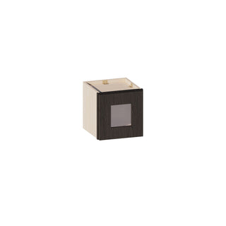 Smokey Ash - 12"W × 12"H Glass-Door Wall Cabinet