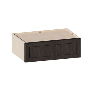 Smokey Ash - 36"W × 12"H Deep (24") Wall Bridge Cabinet