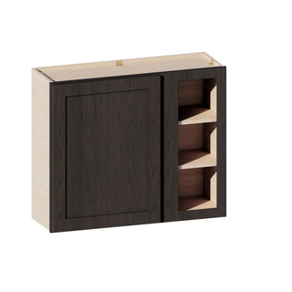 Smokey Ash - 36"W × 30"H Blind Corner Wall Cabinet