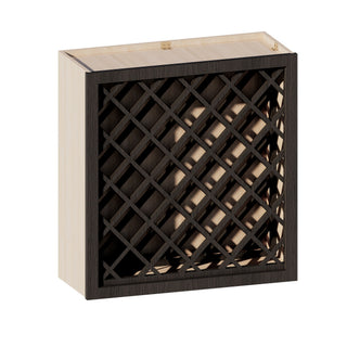 Smokey Ash - 24"W × 30"H Wine Rack Wall Cabinet