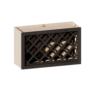 Smokey Ash - 30"W × 18"H Wine Rack Wall Cabinet