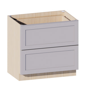 Lunar Gray - 36"W Drawer Base Cabinet