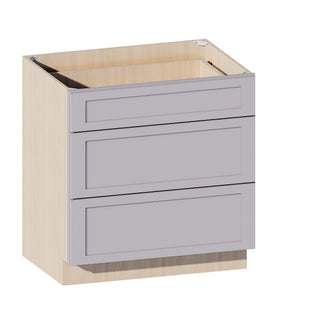 Lunar Gray - 33"W Drawer Base Cabinet