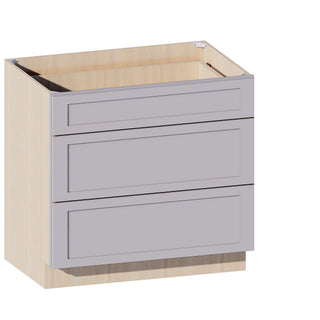 Lunar Gray - 36"W Drawer Base Cabinet