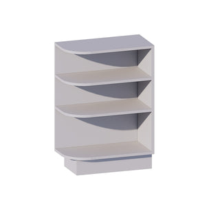 Lunar Gray - 12"W Open Shelf Base End Cabinet